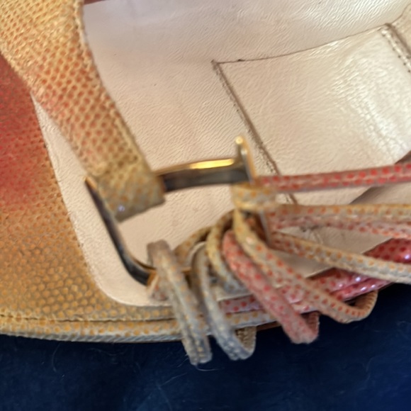 Gorgeous, Classic , Authentic Christian Dior Suede and Gold Kitten Mule Pumps - Picture 10 of 12